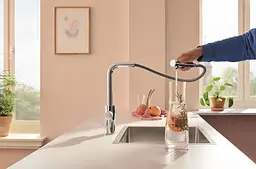 Змішувач для кухні з підключенням питної води з висувним виливом Grohe Blue Pure Minta 30601000 Хром - мініатюра 4