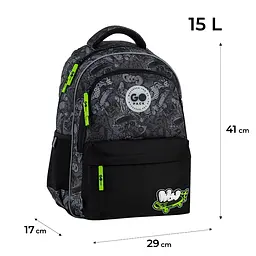 Рюкзак GoPack Education 182M Wow Skate Темно-сірий (GO26-182M-7) - мініатюра 2