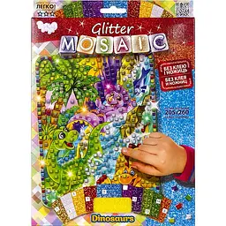 Креативна творчість "Блискуча мозайка" GLITTER MOSAIC БМ-03 Danko Toys, в коробці Dinosaurs Вид 9