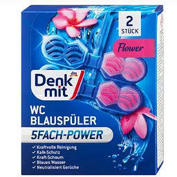 Туалетний WC блок для унітазу DenkMit Flower, 2-ві упаковки по 2 шт.