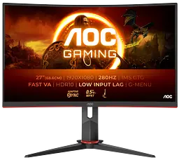 Монiтор 27" AOC C27G2Z3/BK Black/Red