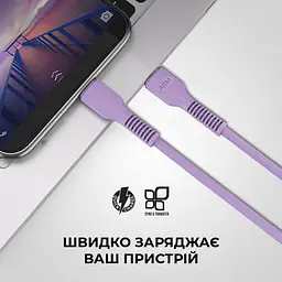 Кабель ArmorStandart AR88 Type-C to Type-C 3A 1m Purple (ARM65291) - мініатюра 3