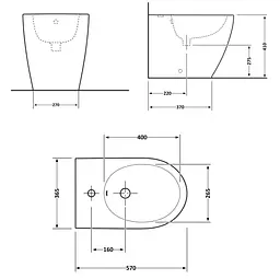 Біде підлогове Qtap Robin Matt Black QT13442141CMB - мініатюра 8