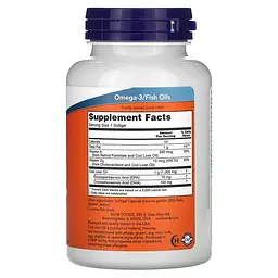 NOW Олія печінки тріски, Cod Liver Oil - 90 софтгель Now Foods - мініатюра 2