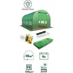 Теплиця-парник Garden Rosa 10 м² 400x250x200 см - мініатюра 6