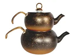 Двоярусний чайник O. M. S. Collection 8210-M Gold (1/2 л)