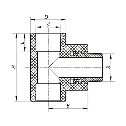 Трійник ЗР Koer 32x3/4M PPR K0111.Pro KP0132 - мініатюра 2