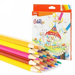 Олівці кольорові Deli EC130-24 Color Run 24 кольори
