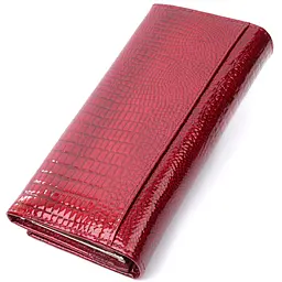 Гаманець для жінок із натуральної лакованої шкіри ST Leather 22680 червоний - мініатюра 2