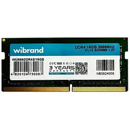 Пам'ять оперативна для ноутбуків SODIMM DDR4 Wibrand 16GB 2666MHz WI2666DDR4S/16GB