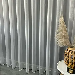 Турецький тюль батіст білий 300х270, люверси ALBO pbe0052303 - мініатюра 8