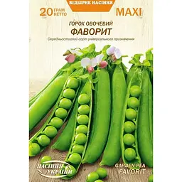 Насіння Горох овочевий Насіння України Фаворит Maxi 20 г (671200)