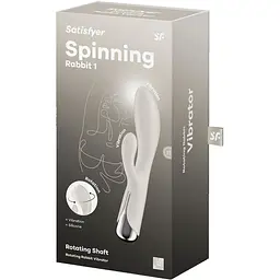 Вібратор-кролик Satisfyer Spinning Rabbit 1 Beige - мініатюра 8