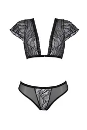 Комплект Passion LEAFA BIKINI black, XXL/XXXL