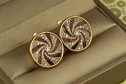 Сережки Xuping Jewelry транс 1,9 см золотисті - мініатюра 2
