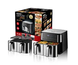 Аерофритюрниця Zepline на 2 чаші 12 л 4000 Вт ZP-209