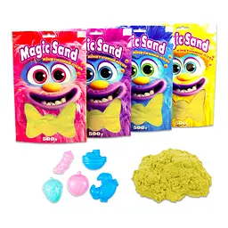 Кінетичний пісок Strateg Magic sand жовтий 500 г (39403-5) - мініатюра 3