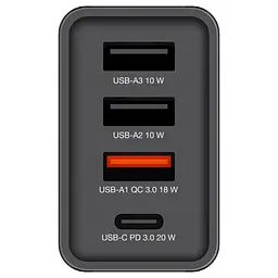 Зарядний пристрій Verbatim USB 30 Вт PD 3.0 4 порти чорний (49700) - мініатюра 4