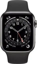 Смарт-годинник Apple Watch Series 6 GPS + Cellular 44mm Graphite Stainless Steel Case with Black Sport Band [M07Q3] [51088] - мініатюра 2