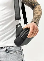 Чоловіча сумка бананка Sambag Harvi чорна 24 × 16 × 6 см (88213001m) - мініатюра 5