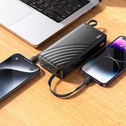 Зовнішній акумулятор HOCO J146A Night tide power bank with 4 cables(20000mAh) - мініатюра 5