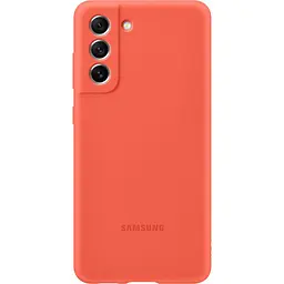 Оригінальний силіконовий чохол Silicone Cover для Samsung Galaxy S21 FE (G990) Coral EF-PG990TPEGRU