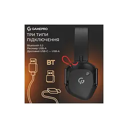 Навушники GamePro Genesis Mercury Pro 3-Mode Black (HSW120B) - мініатюра 6