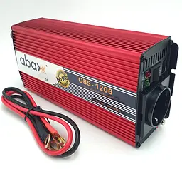 Автоінвертор-перетворювач напруги з чистою синусоїдою 12 V-220 V 600 W/1200 W 12 V на 220 V USB PURE SINE WAVE Power Inverter Abax OBS-1206