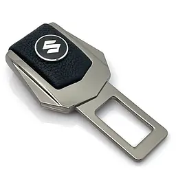 Заглушка ремня безпеки з логотипом Suzuki Темний хром 1 шт