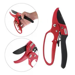 Секатор садовий 200 мм INTERTOOL FT-1005 з храповим механізмом, Ø до 22 мм - мініатюра 4