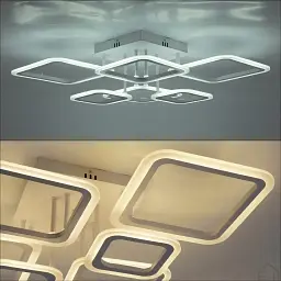 Керована світлодіодна люстра OVAL 75 Bт 6S 810x600x175 мм ESLLSE - мініатюра 4