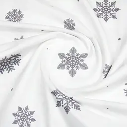 Наволочка Cosas Snowflakes silver фланелева 50х70 см срібляста (Flannel_SnowflakesSilver_50x70) - мініатюра 2