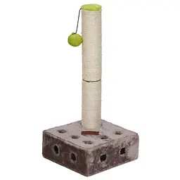Дряпка стовпчик на підставці Croci Interactive Cheese 25 x 25 x 51 5 см плюш/сезаль