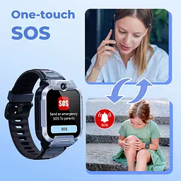 Дитячий годинник-телефон Mibro Z5, 1.69", 240x280, GPS, 2MP dual, 900мА·рік, 2АТM, синій - мініатюра 5