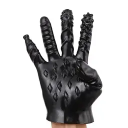 Рукавичка для фістингу I’MCUM Pleasure Hand БДСМ Чорна (IM-KVD006) - мініатюра 2