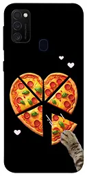 Чохол Demsky Pizza Love Cat для Samsung Galaxy M30s / M21