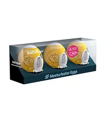 Набір мастурбаторів Satisfyer Masturbator Egg Fierce Set 3 шт. білий - мініатюра 2