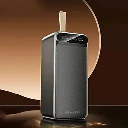 Павербанк 50000мА·ч зовнішній акумулятор Power Bank USB Type-C PD зі швидкою зарядкою до 22.5W портативний зарядний пристрій з LED дисплеєм Awei PA 13 - мініатюра 2