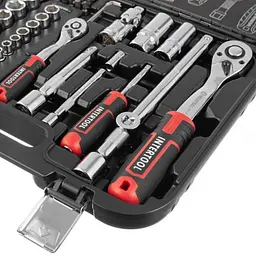 Набір інструментів 73 од. Storm, 1/2", 1/4", Cr-V Intertool ET-8073 - мініатюра 6