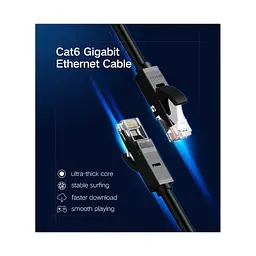 Патч-корд 5м, U/UTP Cat 6 CCA Lan Cable NW102 Black Ugreen (20162) - мініатюра 2