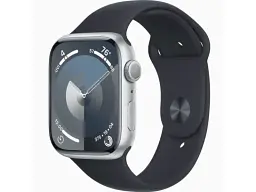 Смарт-часы Apple Watch Series 9 GPS 45mm Silver Aluminum Case w. Midnight Sport Band (MR9R3+MT593)