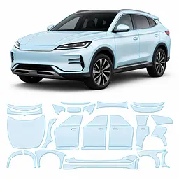 Антигравійна захисна бронеплівка за лекалами для BYD Song Plus I facelift 2023- повний кузов