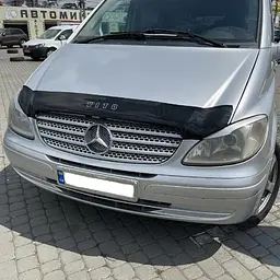 Дефлектор капота мухобійка Mercedes Vito 639 2003-2014 Євро кріплення Voron Glass - мініатюра 2