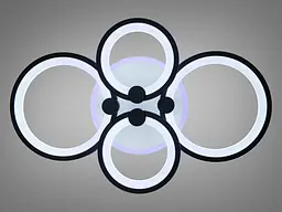 Люстра LED Diasha 8022/4BK, 70W, 3200K-6000K, акрил, чорний метал, сучасний стиль для дому - мініатюра 2