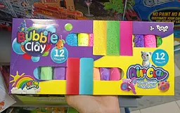 Пластилін повітряний Danko Toys "AIR CLAY + BUBBLE CLAY" 12 відтінків, ARBB-02-01U