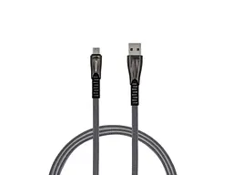 Кабель Grand-X FM09 USB - Micro USB 1m Grey/Black - мініатюра 2