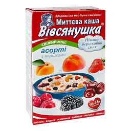 Каша вівсяна Ваша каша Вівсянушка асорті вершки 450 г (45 шт. х 10 г) - мініатюра 3