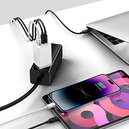 Адаптер блок сетевой Baseus GaN5 Pro Fast Charger 65 W+C to C cable белый - миниатюра 8