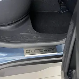 Накладки на пороги для Subaru Outback V (BS) 2014-2021 Нержавіюча сталь із загином та Логотипом 4 шт (Premium P-SB10) - мініатюра 2