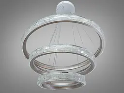 Підвісна люстра LED Diasha MD3528/800+600+400CG шампань 3 кільця 170Вт пульт - мініатюра 4